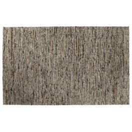 DKD Home Decor Alfombra Marrón 200 x 300 cm Lana y Algodón, 2170 gsm, Tejida a Mano