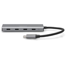Digitus Hub USB-C 4 Puertos USB 3.1 con Cable Integrado - Plata