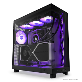 NZXT H6 Air Flow Midi Tower Negro - CC-H61FB-R1 - Ventiladores 3x120mm, Compatibilidad ATX/microATX/Mini-ITX, Vidrio Templado NZXT H6 Air Flow Midi Tower Negro - CC-H61FB-R1 - Ventiladores 3x120mm, Compatibilidad ATX/microATX/Mini-ITX, Vidrio Templado