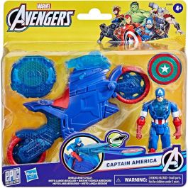HASBRO Marvel Avengers - Capitán América con Moto Lanzaescudos - Figura de 10cm con Proyectil Precio: 25.99000019. SKU: B1D7HYHQVC