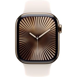 Apple Watch Series 10 GPS + Cellular 42mm Caja de Titanio Dorado con Correa Deportiva Starlight M/L