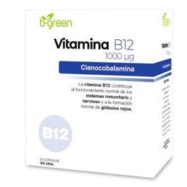 B.GREEN Vitamina B12 1000mcg 30 Cápsulas. Reduce Cansancio y Fatiga. Apto Veganos, Sin Gluten ni Lactosa Precio: 5.5. SKU: B1D32SF84X