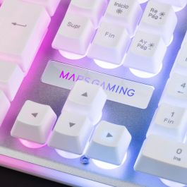 Teclado Mars Gaming MK220 RGB Blanco Qwerty Español