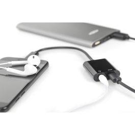 Digitus Adaptador Convertidor USB-C a USB-C y Jack 3.5mm - USB 3.2 Gen 1 (3.1 Gen 1) - Negro - 0.2m