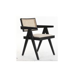 DKD Home Decor Silla Horeca Negro Natural 54 x 82 x 55 cm Olmo y Ratán (2 Unidades) Precio: 294.5900001. SKU: B1JWDY2BKD
