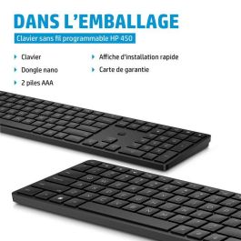 HP Teclado Inalámbrico Programable 450 – Confortable, Productivo y Sostenible – Más de 20 Teclas Personalizables