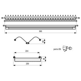 Herrajes Alk M600 Escurreplatos y Vasos Inoxidable Eco Eire con bandeja recogeagua y pivote de encaje al mueble 10mm