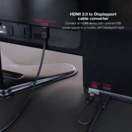 Nanocable 10.15.4352 Cable Conversor HDMI 2.0 Macho a DisplayPort 1.2 Macho 1.8m Negro Soporta 4K 60Hz USB Alimentado Nanocable 10.15.4352 Cable Conversor HDMI 2.0 Macho a DisplayPort 1.2 Macho 1.8m Negro Soporta 4K 60Hz USB Alimentado