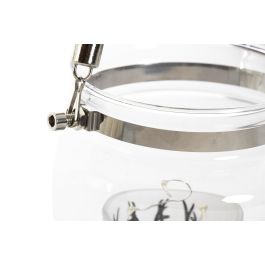 DKD Home Decor Decoración Luminosa LED para Navidad Alpina con Reno y Piñas, Blanco, 14.5x17x14.5 cm, Pack de 2 Unidades