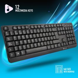Teclado NGS NGS-KEYBOARD-0344 Negro Teclado NGS NGS-KEYBOARD-0344 Negro