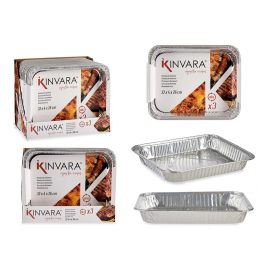 Set 3 Bandejas Aluminio Rectangular Gr Kinvara 33X5CM (24 Unidades) Precio: 43.49999973. SKU: B1HABL4M3J