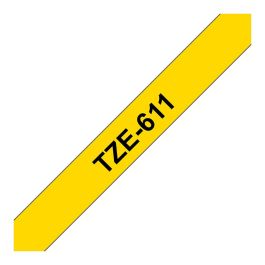 Brother TZE-611 Cinta de Etiquetar Negro sobre Amarillo 6mm para Rotuladoras Brother Precio: 30.79000001. SKU: B1FSKABEMC