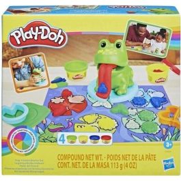 Playdoh primeras creaciones con la rana y los colores ¡haz crecer su lengua y crea bichos de colores!