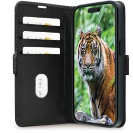 dbramante1928 COPENHAGEN_3 Funda Folio de Cuero para iPhone 15, Negro