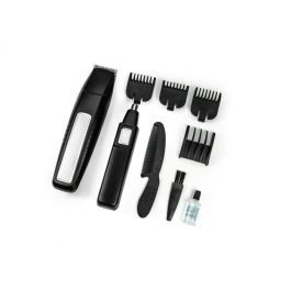 Jocca JOC8435253564375 Kit Barba 5 en 1 con 4 Peines, Negro y Acero Inoxidable