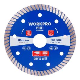 Workpro Disco Diamantado Turbo Ultrafino ø115 x 10 x 22,2 mm Corte Profesional para Baldosas y Cerámicos Precio: 6.413. SKU: B197N67FKY