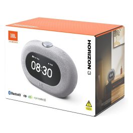 JBL Horizon 3, Radio-Reloj Despertador con Bluetooth, Sintoniza DAB+/FM, Pantalla LCD, Color Gris