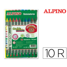 Alpino Rotuladores Double Doble Punta Fina-Gruesa Estuche 10+2 C-Surtidos Precio: 3.50000002. SKU: B16H4SW6D8
