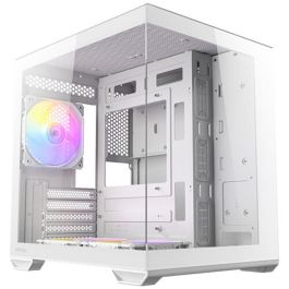 Antec 0-761345-10218-6 Carcasa de Ordenador Mini Tower Blanca para PC con Soporte HDD/SSD 2.5 y 3.5 pulgadas. Incluye Ventiladores 120mm.