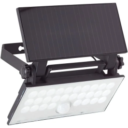 Brilliant Aplique de exterior LUTON BRI4004353437793 LED y Solar con Detector de Movimiento en Negro