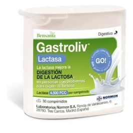Bensania Gastroliv Lactasa 4500 30 Comp - Complemento alimenticio para la digestión de la lactosa Precio: 14.8900004. SKU: B18G66B2LP
