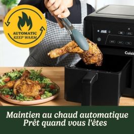 Cuisinart CUI1746233655221 Freidora de aire AFD10OBLE, capacidad 10,4 L, tanque doble, 2400 W, negra