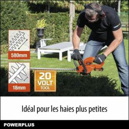Dual Power POWDPG75320 con Cuchilla 580mm, Desviación 18mm, 20V, Batería y Cargador Incluidos