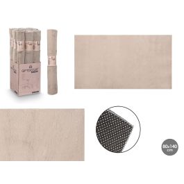 Giftdecor Alfombra Suave Beige Oscuro de Fieltro 100% Poliéster 80x140 cm, 3 cm alto (9 Unidades)