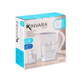 Kinvara Jarra Purificadora de Agua con Filtro 2,6L - 26x26,5x10,8 cm (6 Unidades) Kinvara Jarra Purificadora de Agua con Filtro 2,6L - 26x26,5x10,8 cm (6 Unidades)