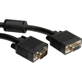 ROLINE 11.04.5356 Cable VGA HD15 ST-BU con Ferritkern Macho-Hembra, Negro, 6m