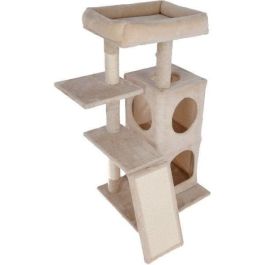 Rascador para gatos 100 cm - ALESSIA - KERBL - Suave - Nicho de dos pisos Rascador para gatos 100 cm - ALESSIA - KERBL - Suave - Nicho de dos pisos