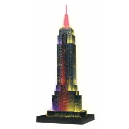 Ravensburger Puzzle 3D Empire State Building Edición Noche con Iluminación LED de Colores 216 Piezas para +12 años Ravensburger Puzzle 3D Empire State Building Edición Noche con Iluminación LED de Colores 216 Piezas para +12 años