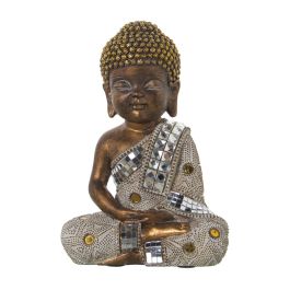 Figura Decorativa Alexandra House Living Blanco Dorado Acrílico Plástico Melamina Buda 14 x 9 x 20 cm Precio: 27.50000033. SKU: B1CKQRZEEG