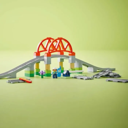 Lego Set de Expansión DUPLO My Town 10426: Vías de Tren y Puente - Juguetes de Aprendizaje Temprano
