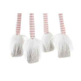 DKD Home Decor Figura Decorativa de Navidad Ciervo de Fantasía en Poliéster, Colores Gris Rosa Blanco, Dimensiones 11x49x20 cm DKD Home Decor Figura Decorativa de Navidad Ciervo de Fantasía en Poliéster, Colores Gris Rosa Blanco, Dimensiones 11x49x20 cm
