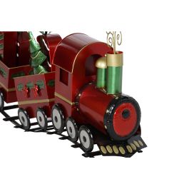 DKD Home Decor Tren Navidad Tradicional Rojo Verde Metal 133 x 52 x 24 cm