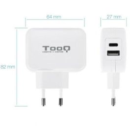 Cargador de Pared TooQ TQWC-2SC02WT/ 1xUSB Tipo-C/ 1x USB/ 27W Cargador de Pared TooQ TQWC-2SC02WT/ 1xUSB Tipo-C/ 1x USB/ 27W