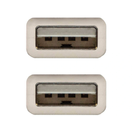 NANO CABLE Cable USB 10.01.0302 USB 2.0 A/M - USB 2.0 A/M 1M Beige