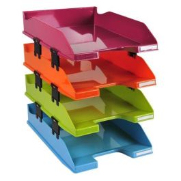 Exacompta Bandejas Sobremesa Plástico Arlequín DIN A4+, Set de 4 Unidades Colores Surtidos, Apilables 346x254x243 mm Precio: 23.68999952. SKU: B1AXTL9NMH
