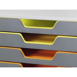 Durable 761058 Módulo 10 Cajones VARICOLOR®10 Apilable Plástico A4/Carta Multicolor