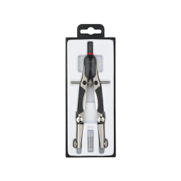 Rotring compact micrometrico Compás de ajuste rápido, longitud 17 cm, circunferencia 36 cm, barnizado titanio negro mate