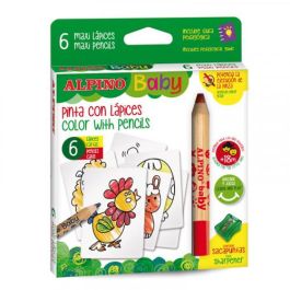 Alpino Lápices De Colores Baby "La Granja" Para Bebés Con Cartas Para Colorear C-Surtidos Estuche 6 Ud