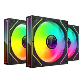 Mars Gaming MF-3DPROKIT Pack 3 Ventiladores 12cm ARGB Infinity Mirror 3D con HUB y Mando a Distancia