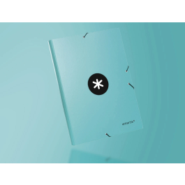 Antartik Carpeta Gomas Tres Solapas Cartón Forrado A4 Color Menta