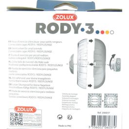 Zolux Rueda de ejercicio silenciosa para pequeños roedores, hámsters, ratones, jerbos, para jaulas Rody3 y Rodylounge - Azul