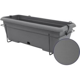 Kit de macetero con soporte metálico y bandeja integrada - GARDEN ID Teramo - Negro-anth 50 cm - Efecto piedra - Reciclado/reciclable Kit de macetero con soporte metálico y bandeja integrada - GARDEN ID Teramo - Negro-anth 50 cm - Efecto piedra - Reciclado/reciclable