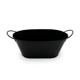 Inde Cubo Metal Rectangular con Asa Negra 32.2 x 16 x 12.4 cm (12 Unidades)