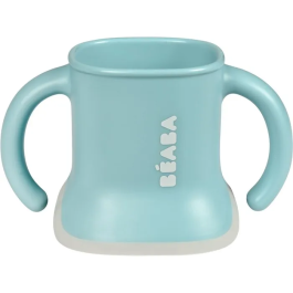 Beaba Evoluclip - Taza de Aprendizaje 3 en 1 Airy, Botella de Agua y Vaso, Color Verde