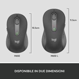 Logitech M650 L Signature for Business - Ratón Inalámbrico Ergonómico Grande con Logi Bolt, SilentTouch, 24 Meses Batería Logitech M650 L Signature for Business - Ratón Inalámbrico Ergonómico Grande con Logi Bolt, SilentTouch, 24 Meses Batería