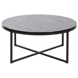 Mesa Centro Moderno DKD Home Decor Negro 80 x 35 x 80 cm Mesa Centro Moderno DKD Home Decor Negro 80 x 35 x 80 cm